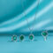Diamond Necklace Earring and Ring in 18K White Gold with Emerald HS0010