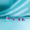 Diamond Necklace Earring and Ring in 18K White Gold with Ruby HS0009